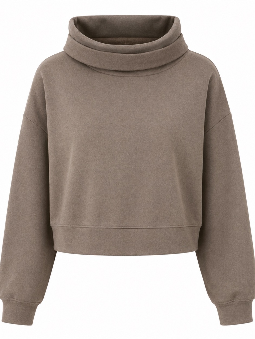 OAK + FORT Taupe Cowl Neck Sweater